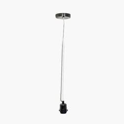BLACK CHROME METAL CABLE CEILING FITTING
