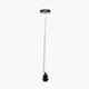BLACK CHROME METAL CABLE CEILING FITTING