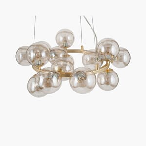 VECCHIO LUSTRE GLASS BALL PENDANT BRASS