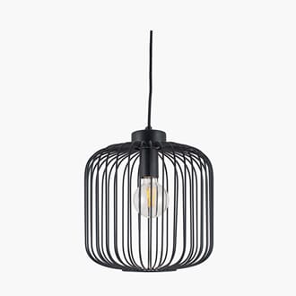 DANIA MATT BLACK ELECTRIFIED PENDANT