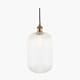 ABIGAIL CLEAR RIBBED GLASS TALL PENDANT