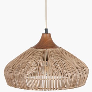 ATA BAMBOO AND WOOD WIDE DOME PENDANT
