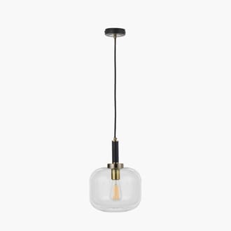 FLORENCE BLACK AND GLASS PENDANT