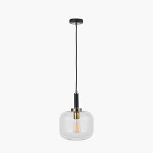 FLORENCE BLACK AND GLASS PENDANT