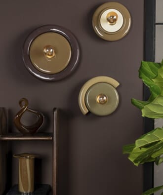 VEERLE WALL LAMP BROWN