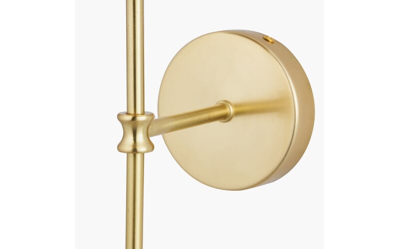 ARABALLA SMOKED GLASS ORB AND GOLD METAL WALL LAMP Trend Collection AS