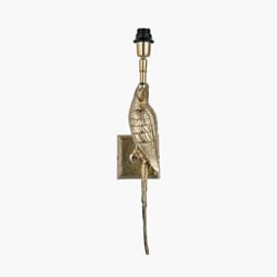 LORI SHINY GOLD PARROT WALL LAMP