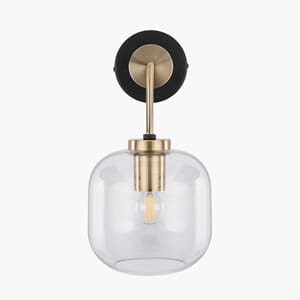 FLORENCE BLACK AND GLASS WALL LAMP