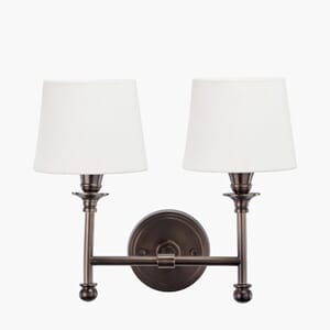 PIERO ANTIQUE BRONZE DOUBLE WALL LIGHT INK. SHADE