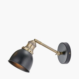 AUGUSTO BLACK AND GOLD WALL LIGHT