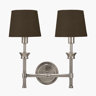 SALVATORE ANTIQUE SILVER DOUBLE WALL LAMP INK. SHADE