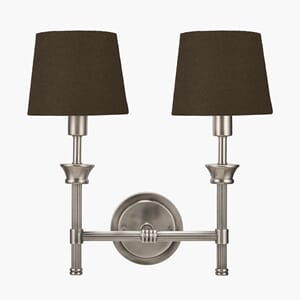 SALVATORE ANTIQUE SILVER DOUBLE WALL LAMP INK. SHADE