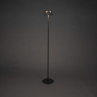Nice oppladbar gulvlampe sort