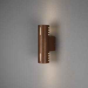 Cueno vegglampe opp/ned rust E27