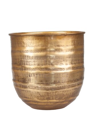 FUMI ALUMINUM FLOWERPOT ANTIQUE GOLD M