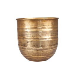FUMI ALUMINUM FLOWERPOT ANTIQUE GOLD M