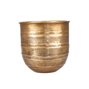 FUMI ALUMINUM FLOWERPOT ANTIQUE GOLD M