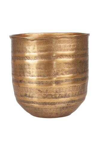 FUMI ALUMINUM FLOWERPOT ANTIQUE GOLD S