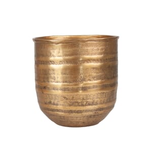 FUMI ALUMINUM FLOWERPOT ANTIQUE GOLD S