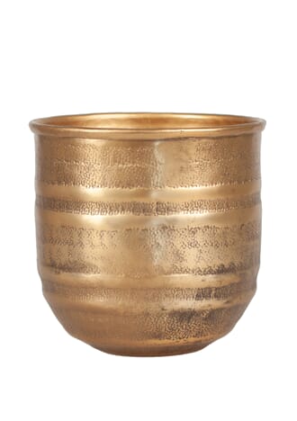FUMI ALUMINUM FLOWERPOT ANTIQUE GOLD XS
