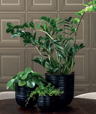 FUMI ALUMINIUM FLOWERPOT BLACK XS