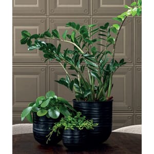FUMI ALUMINIUM FLOWERPOT BLACK XS