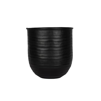 FUMI ALUMINIUM FLOWERPOT BLACK M