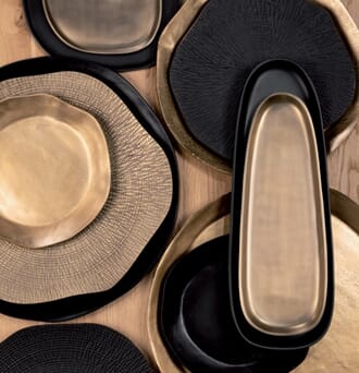 OVAL TRAY GOLD S