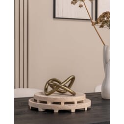 TRAVERTINE TRAY ON FOOT S