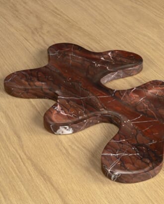 RED MARBLE TRAY ORGANIC