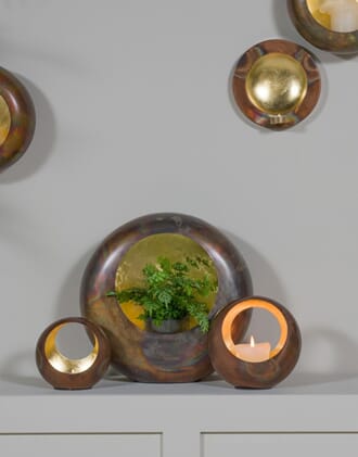 KEIKO CANDLE HOLDER FLAMED L