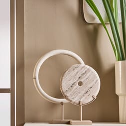 LIVIE RING SCULPTURE MINT SANDSTONE MARBLE