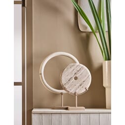 LIVIE RING SCULPTURE MINT SANDSTONE MARBLE