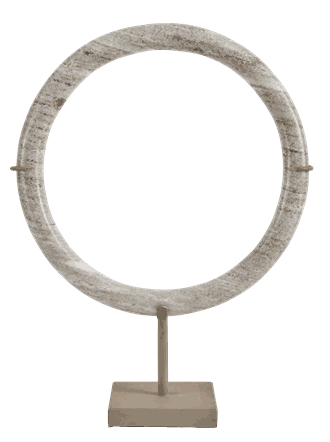 LIVIE RING SCULPTURE BEIGE MARBLE