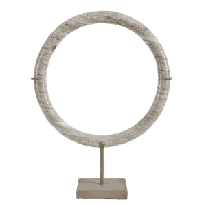 LIVIE RING SCULPTURE BEIGE MARBLE