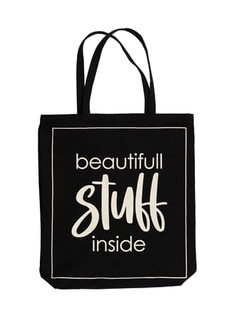 BEAUTIFULL STUFF INSIDE CANVAS BAG