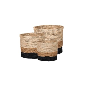SEA GRASS BASKET ROUND S/3 (127804/127805/127806)