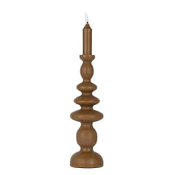 ANNE LED CANDLE BROWN OCHRE L