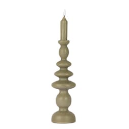 ANNE LED CANDLE GREY OLIVE L