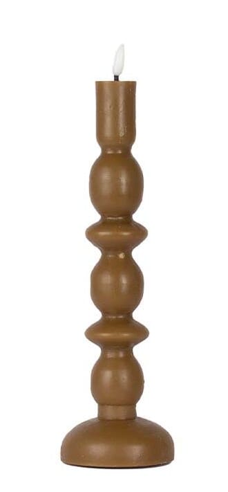 ANNE LED CANDLE BROWN OCHRE M
