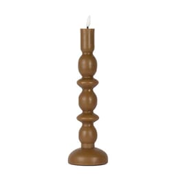 ANNE LED CANDLE BROWN OCHRE M