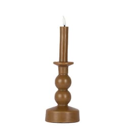 ANNE LED CANDLE BROWN OCHRE S