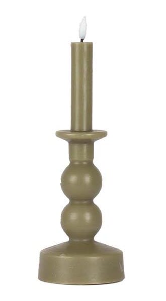 ANNE LED CANDLE GREY OLIVE S
