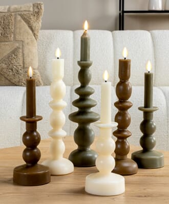 ANNE LED CANDLE ECRU S