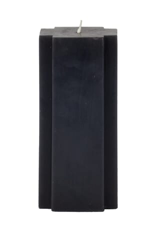 CANDLE CROSS SHAPED BLACK L