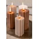 CANDLE CROSS SHAPED TAUPE S