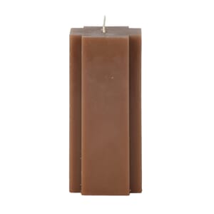 CANDLE CROSS SHAPED BROWN S
