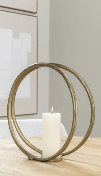 RING CANDLE HOLDER GOLD L