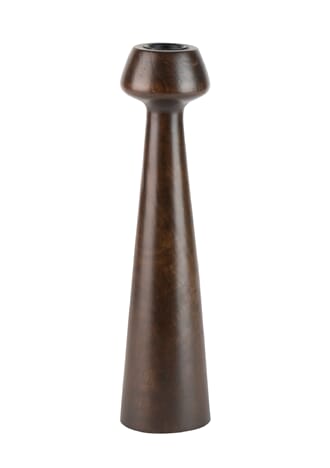 ATWOOD CANDLE HOLDER LARGE WALNUT