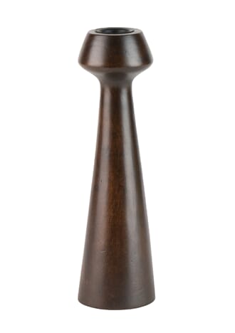 ATWOOD CANDLE HOLDER MEDIUM WALNUT